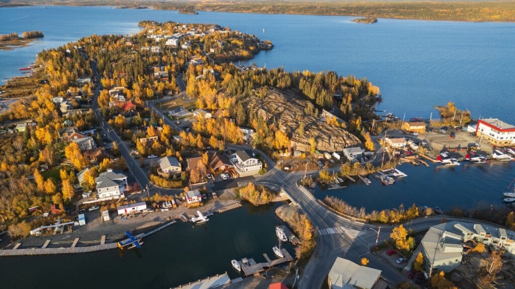 Yellowknife am Großen Sklavensee in den Northwest Territories